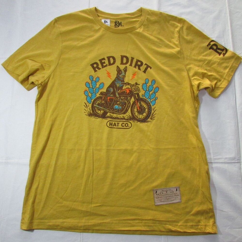 Red Dirt Hat Co Men's Highway Heeler Graphic T-Shirt Heather Mustard